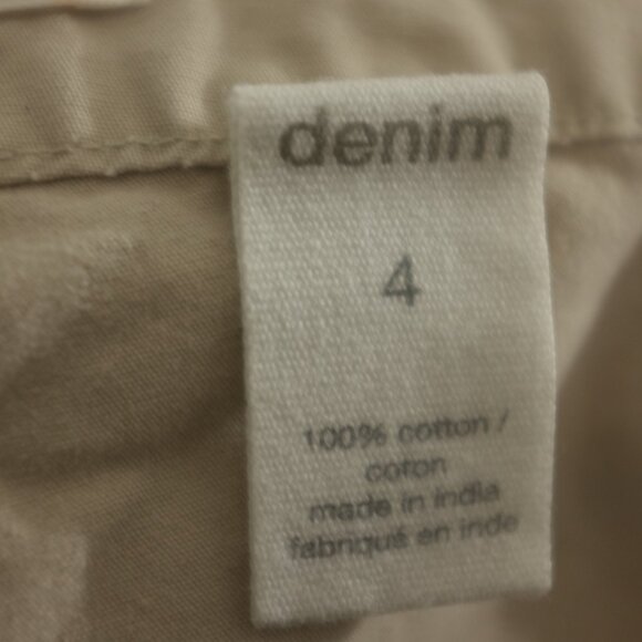 Joe Fresh beige cargo style shorts 100% cotton size 4 - Picture 6 of 7